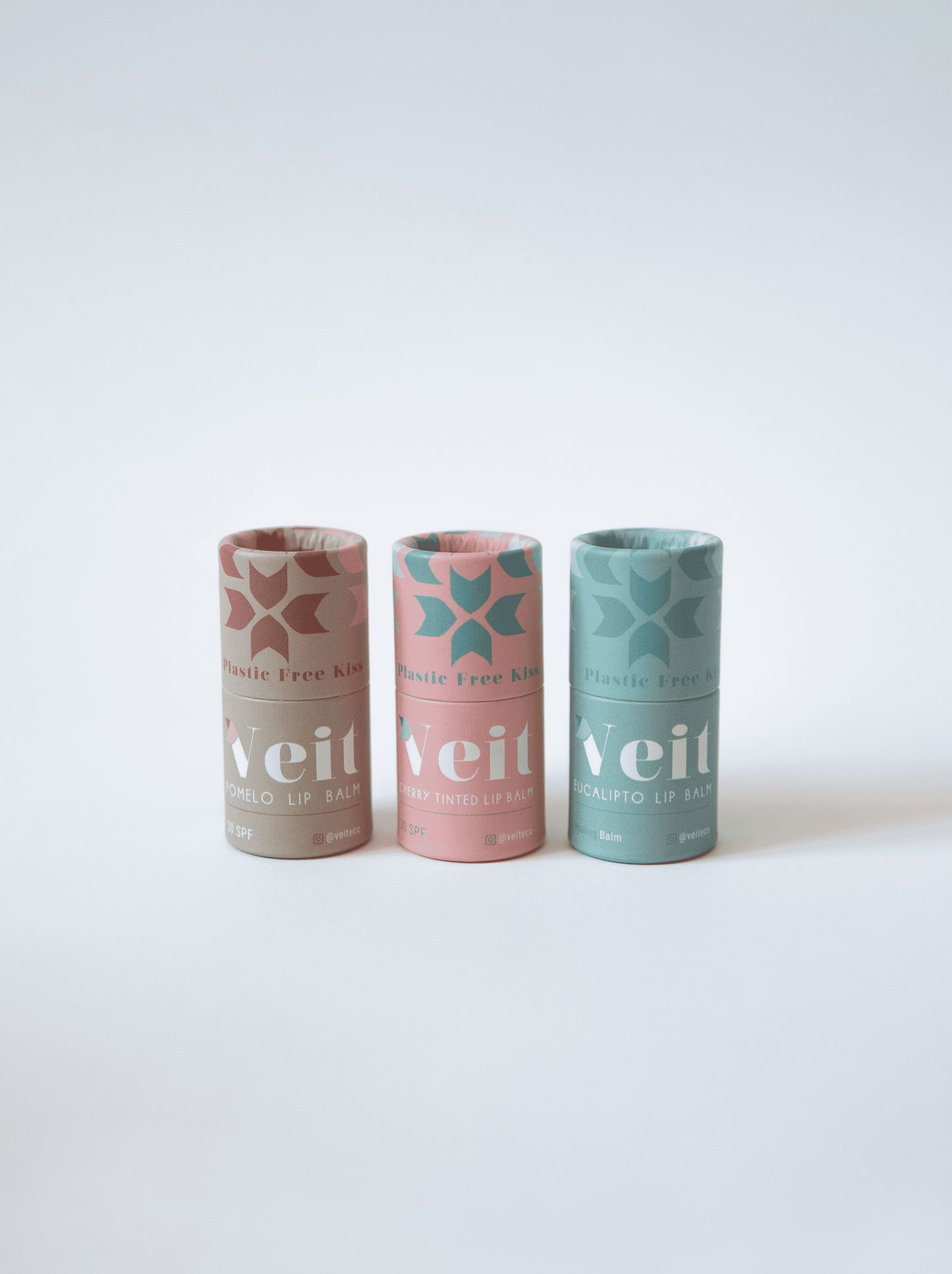 Organic Lip balm Trio 100% Natural Clean Formulas. Hydration & Moist