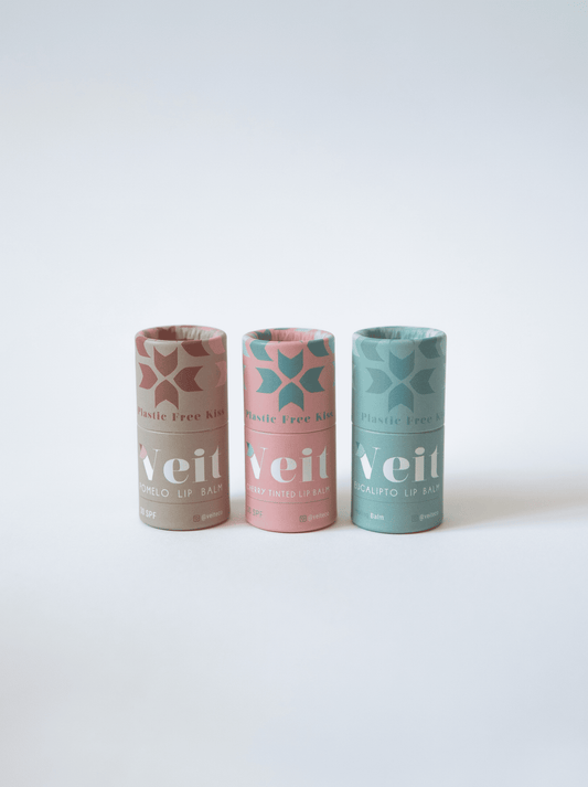 Organic Lip balm Trio 100% Natural Clean Formulas. Hydration & Moist